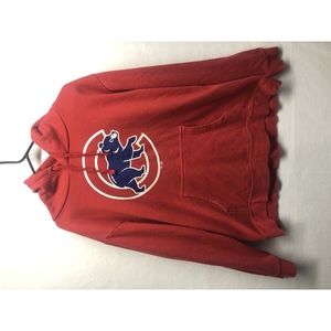 cubs red hooded sweatshirt